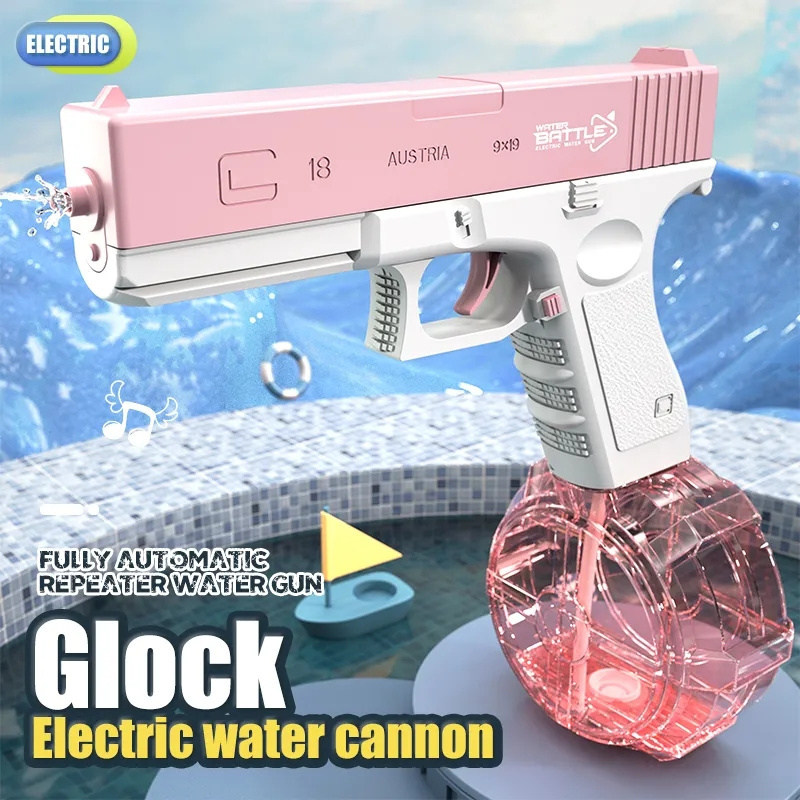 2023 new electric water gun toy black technology continuous automatic water spraying high pressure splashing water gun