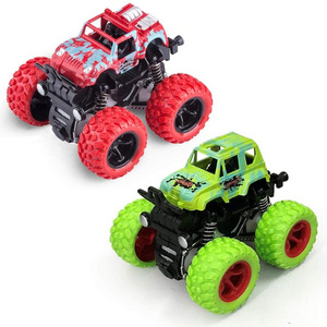 Monster Trucks Pull Back Vehicles Cars 360 Rotation 4 Wheels Drive Durable Friction Powered Push and Go Birthday Toys for Kids