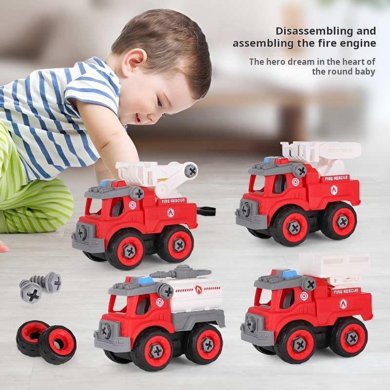 DIY Nut Disassembly City Engineering Truck Car Excavator Bulldozer Screw Boys Creative Tool Education Toys Model For Little Kids