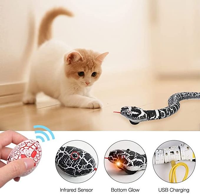 RC Animal Infrared Remote Control Snake with Egg Rattlesnake Kids Electric Toy Trick Mischief Toys Children Funny Novelty Gift