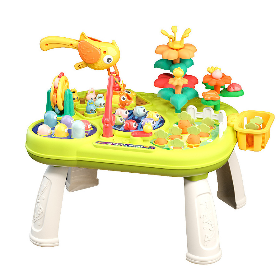 2024 New Fashion Baby Enlightenment Farm Entertainment Game Table Toys Kids Creative Pulling Radish Fishing Learning Table Toy