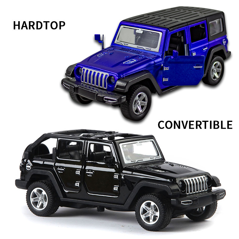 2022 New JEEPS Wrangler Alloy Car Model Simulation Off-road Toy Vehicle Decoration Ornaments Pull Back Toy Car Children Boy Gift