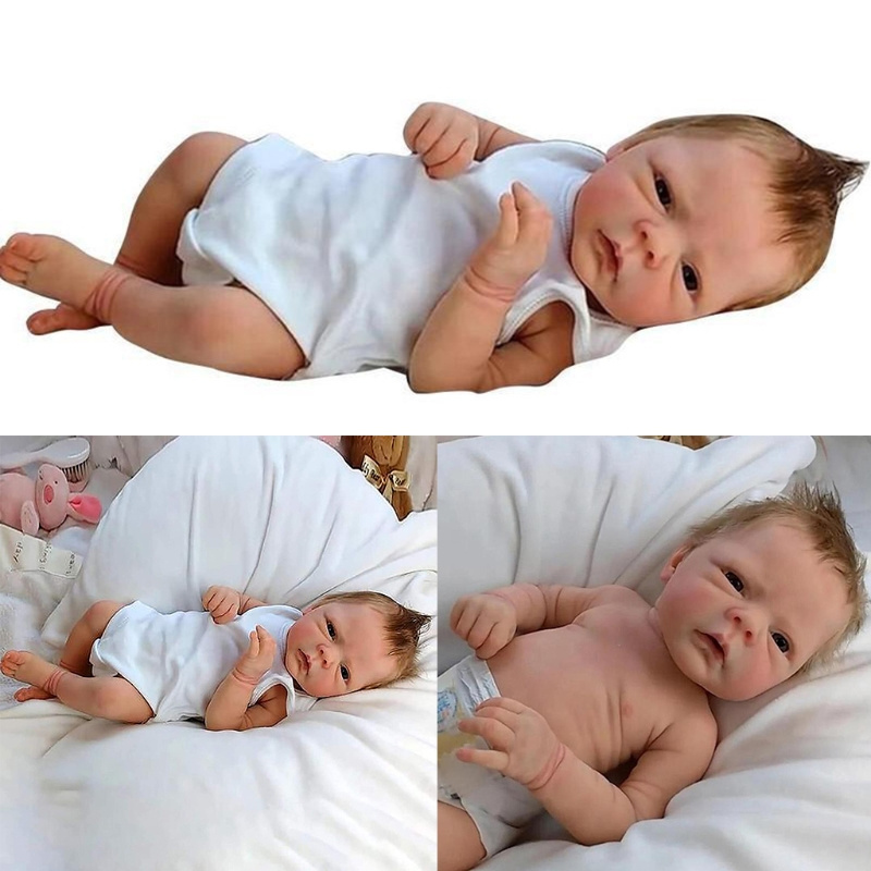 Newborn Reborn Baby Dolls Silicone Cute Soft Babies Doll