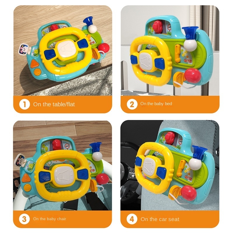 New Baby Toys 6 12 Months Kids Electric Musical Steering Wheel Simulation Driving Car Toys Interactive Learning Toys for Toddler