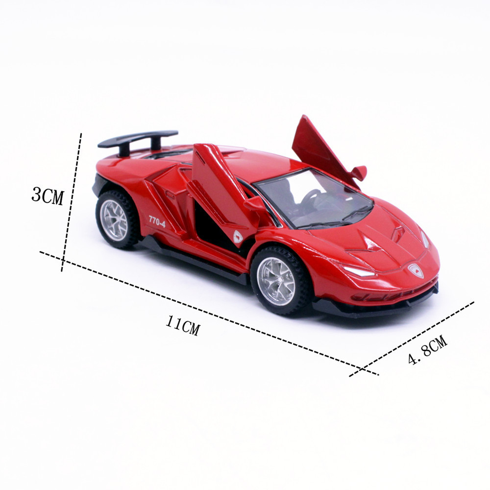 Lamborghinis Car Alloy Sports Car Model Diecast Sound Super Racing Lifting Tail Hot Car Wheel For Gifts Sliding Door Pull Back