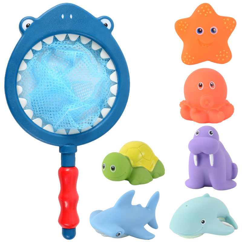 Baby Cute Animals Bath Toy Swimming Water LED Light Up Toys Soft Rubber Float Induction Luminous Frogs for Kids Play Funny Gifts