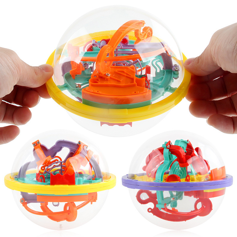 Children's Magic 3D Space Ball Maze Children's Intelligence Balance TrainingToy Classic Educational Toy Obstacle Maze Ball