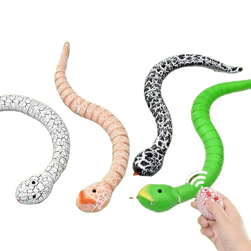 RC Animal Infrared Remote Control Snake with Egg Rattlesnake Kids Electric Toy Trick Mischief Toys Children Funny Novelty Gift