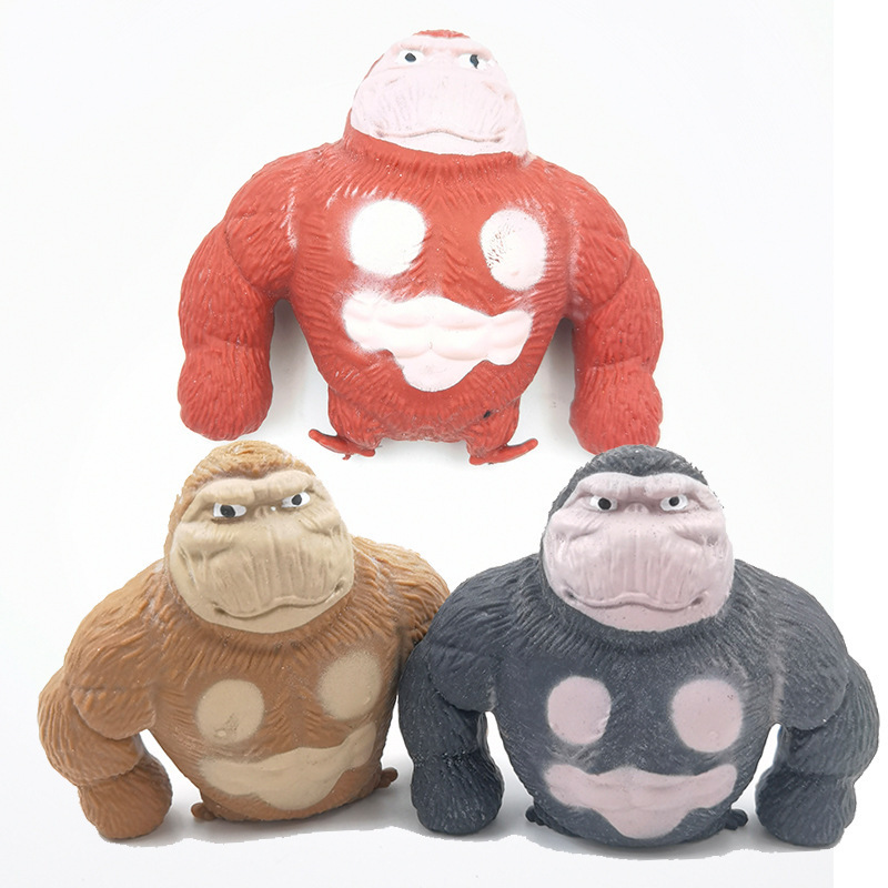 Simulation Decompression Gorilla Toy Elastic Army Creative Stress Relief Decompression Vent Stretching Funny Tricky Squeeze Toy