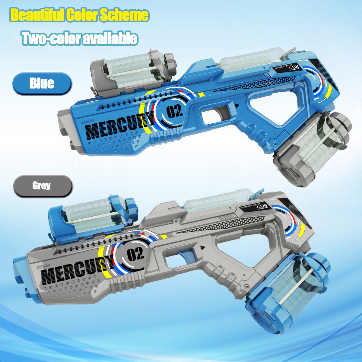 M2 Electric continuous lighting lights children's toys high-pressure strong water spray gun boys fight with water