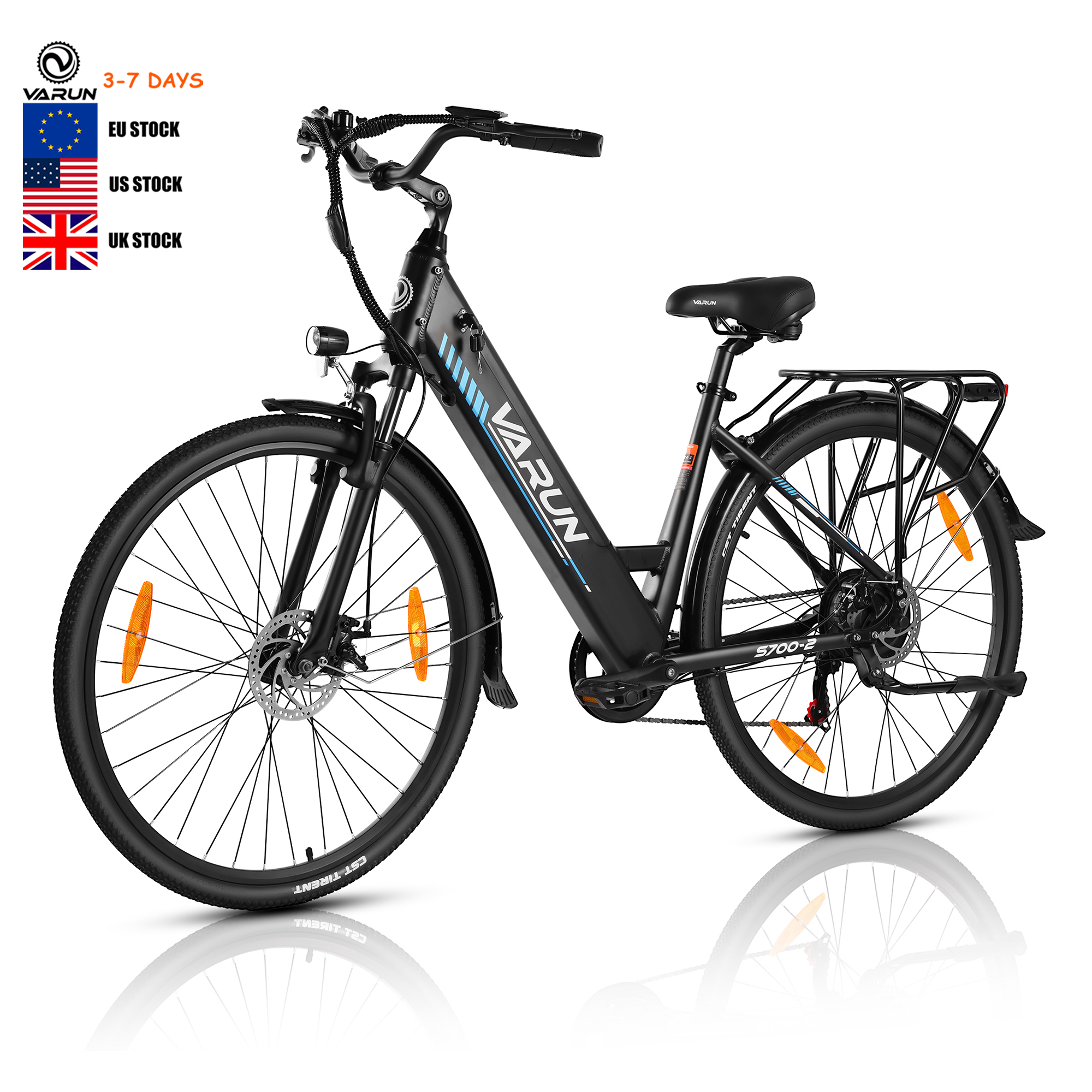 EU Germand Warehouse Stock Electric City Bicycle 48V 10.4AH Ebike Lithium Battery Aluminium Walkthrough Electric Hybrid Bike