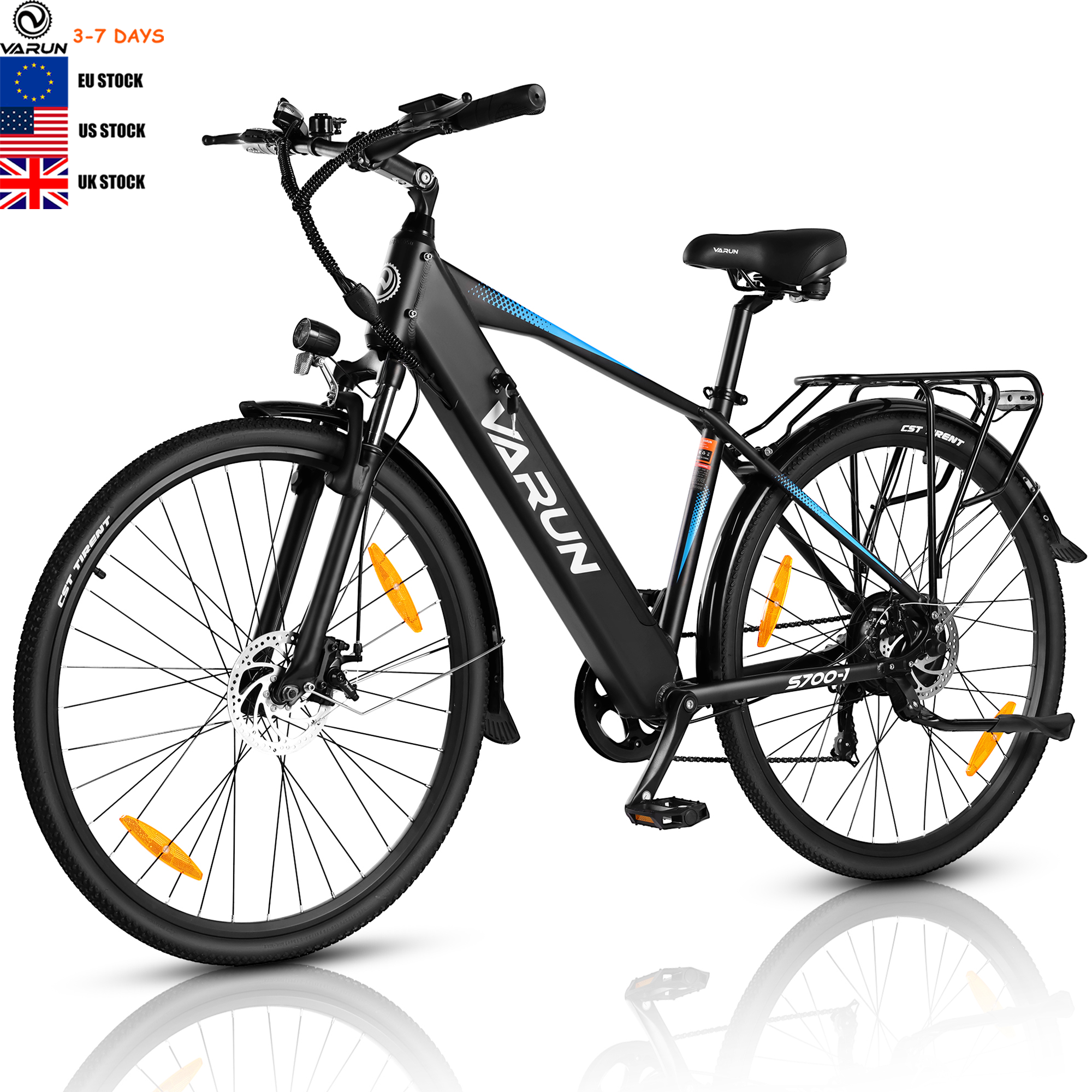 US EU Warehouse Stock Electric City Bicycle 48V 10.4AH Ebike Lithium Battery Aluminium Electric Hybrid Bike With Two Seater