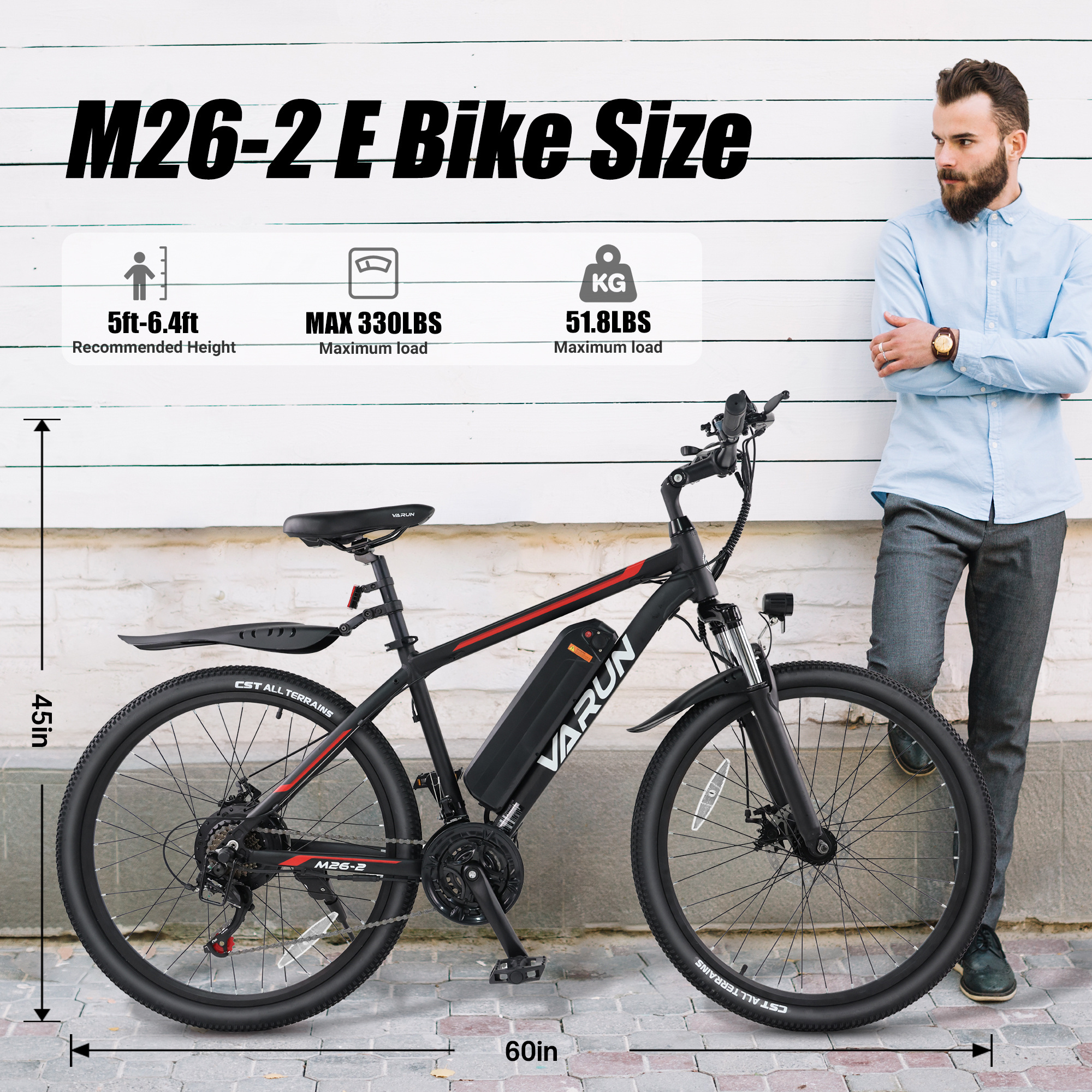 UK EU USA Stock Ebike for Adults 500W 750W Electric Mountain Bike 48V 10.4AH Multi Mode LCD Display Electric Bicycle For Adults