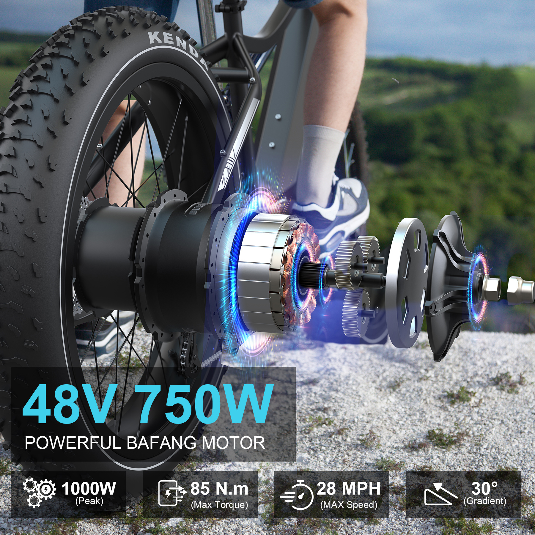 48V 15AH Fat Tire Electric Mountain Long Rang Bicycle 750W 1000W LCD Display Bafang Motor Sport Ebike For Adults Electrical Bike