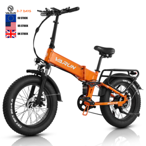 EU USA Warehouse Stock Two Seater Electric Foldable City Bike 48V 500W 13AH 40KMH Long Rang Ebike 20*4 Aluminum Fat Tire E Bike