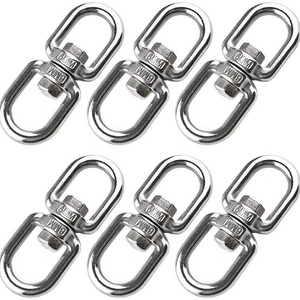 304 Stainless Steel Swivel Ring Double Ended Swivel Eye Hook for Web Tree Swing Aerial Dance Swing Spinner Hanger