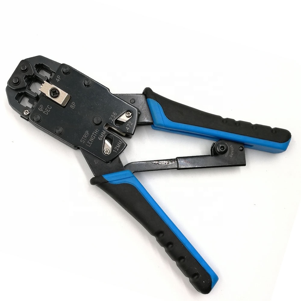 Network Modular Plug Crimper Cable Striping Tool HT-2008R Haicable Lan Stripper Cat6 Cat7 RJ45 Crimping