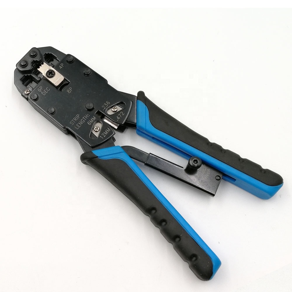 Network Modular Plug Crimper Cable Striping Tool HT-2008R Haicable Lan Stripper Cat6 Cat7 RJ45 Crimping