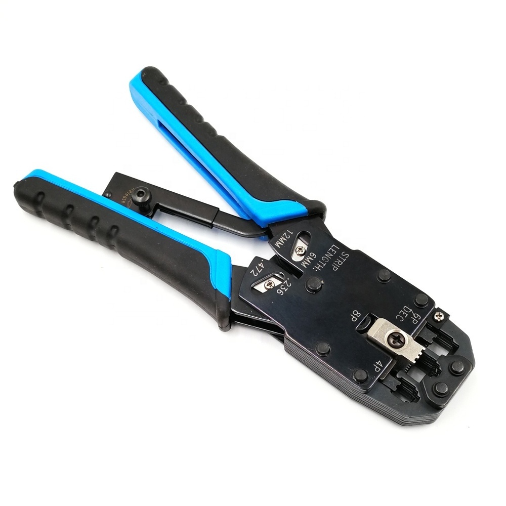 Network Modular Plug Crimper Cable Striping Tool HT-2008R Haicable Lan Stripper Cat6 Cat7 RJ45 Crimping