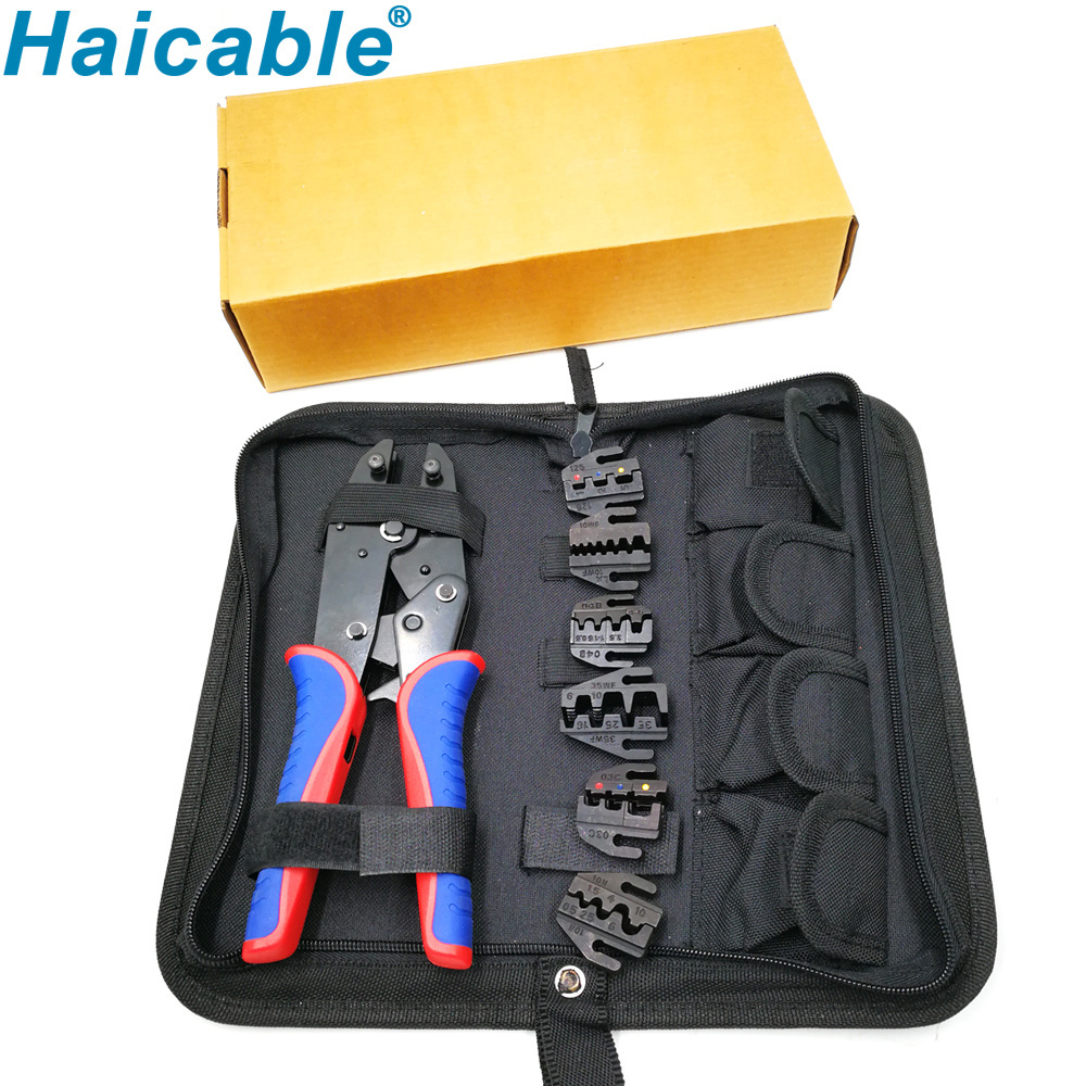 Multi Function Pliers With 6Pcs Interchangeable Dies  Manual Crimping Tool Set KIT-03C