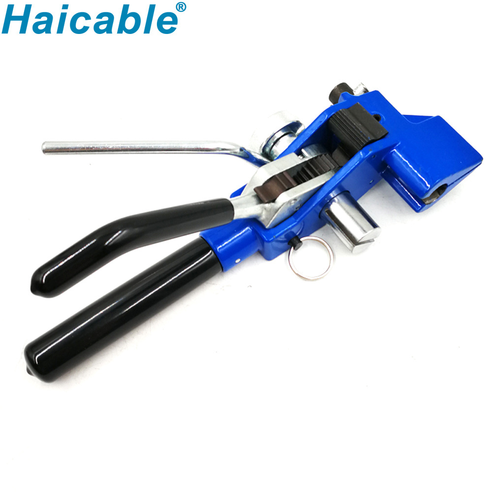 Stainless Steel Casting Strap Cable Tie Fasten Gun HS-002 Automatic Tension And Cut Zip Tool