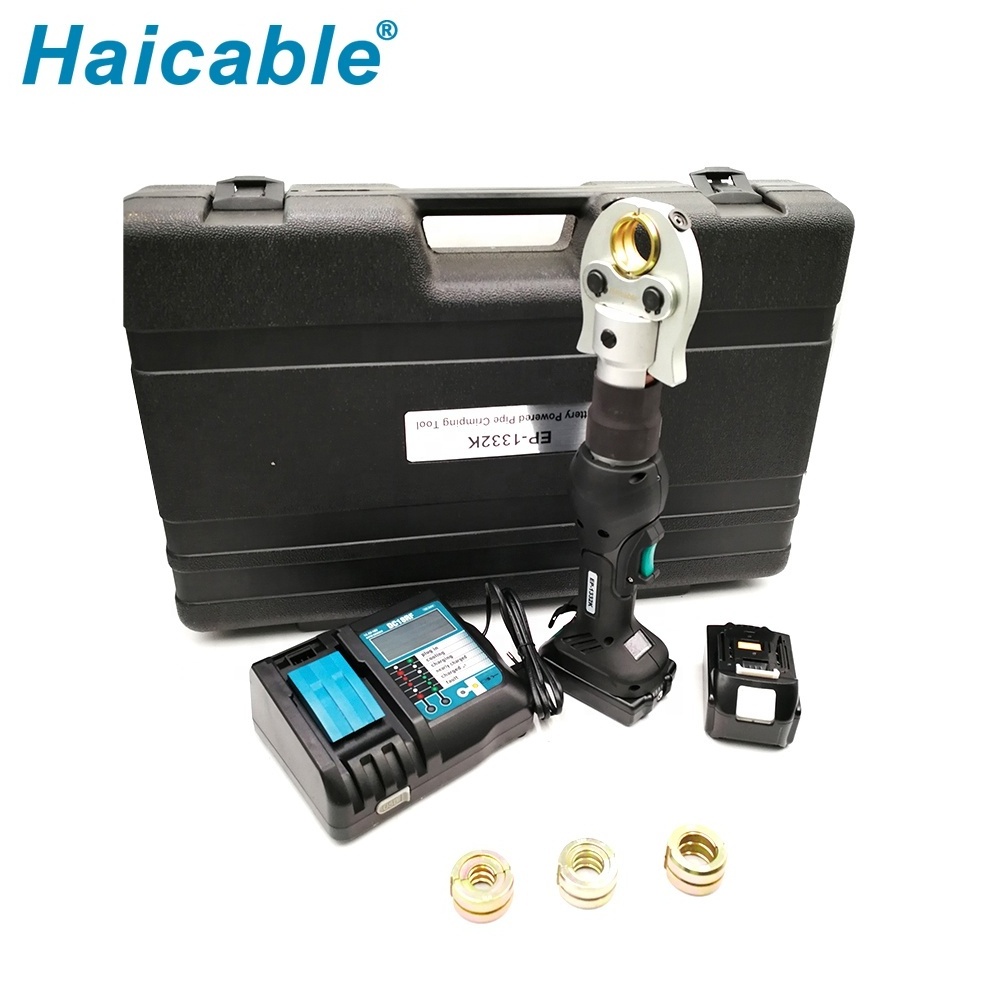 Battery Powered Hydraulic Pipe Crimping Tool EP-1332K Steel Pipe Crimping Machine