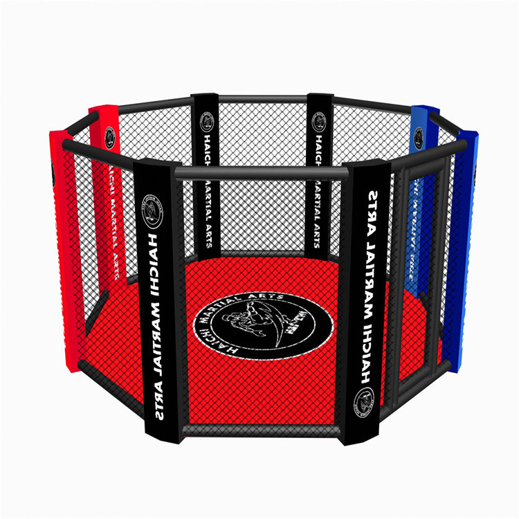 Hexagon size Fight MMA Cage With Customer Logo Design