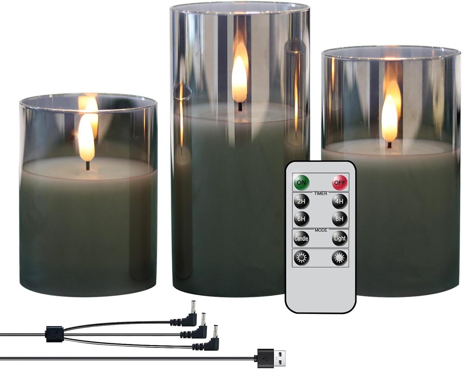 Real Wax Electric Light Remote Control LED Candle Fake Bougie Kerzen Pillar Velas rechargeable led candles flameless flickering