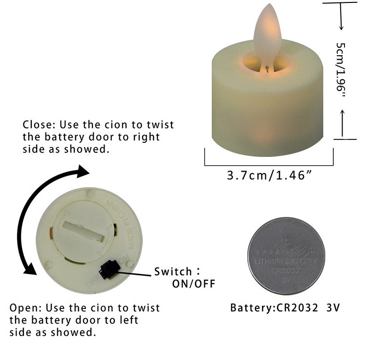 Flameless Led Tea Lights Candles Battery Operated Candle Light For Home