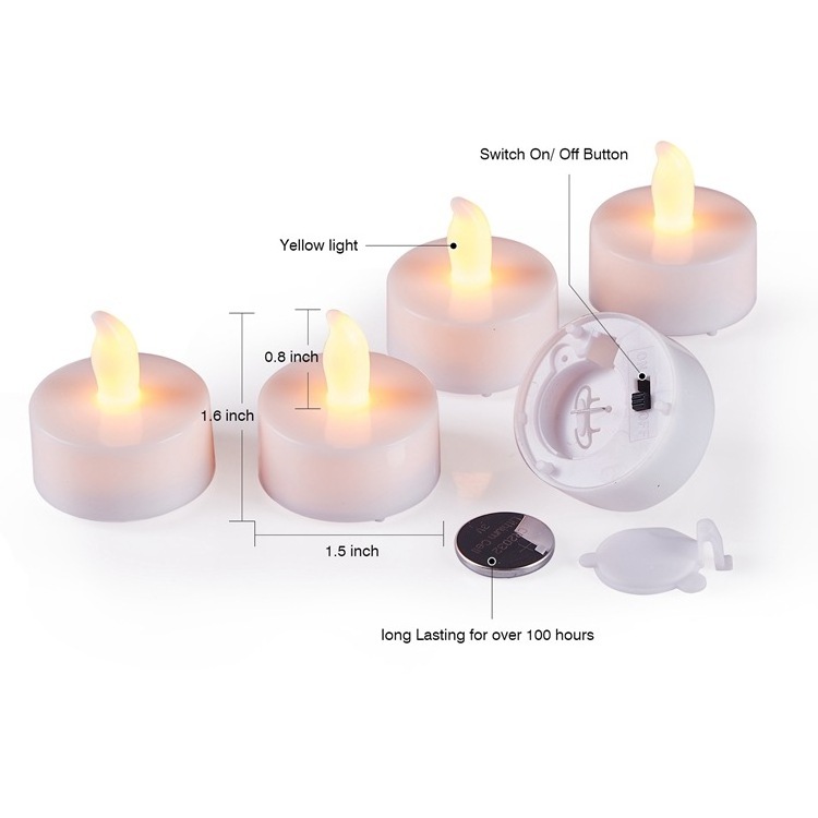 flameless flickering Bougies led candles with moving flame tea light with battery operated electronic candles