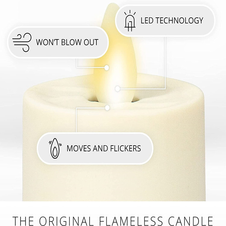 flameless flickering Bougies led candles with moving flame tea light with battery operated electronic candles