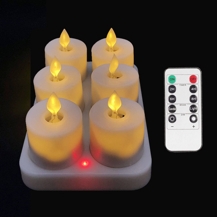 flameless fake luminous usb rechargeable tea light led candle with remote control small electronic candles