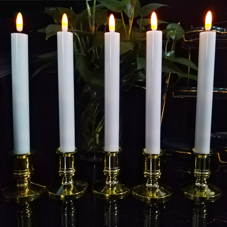 flameless taper led candles with moving flame window light flickering 3d electronic candles with remote control