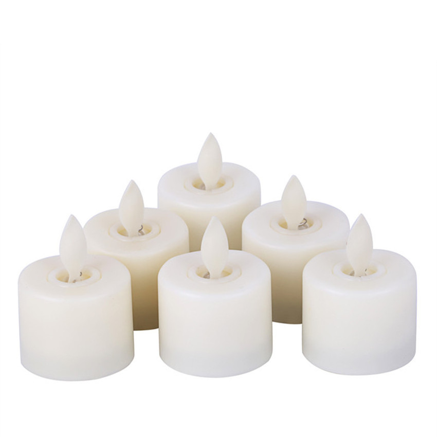 6PCS Warm light flickering electronic candles flameless battery led tea candle for home decor