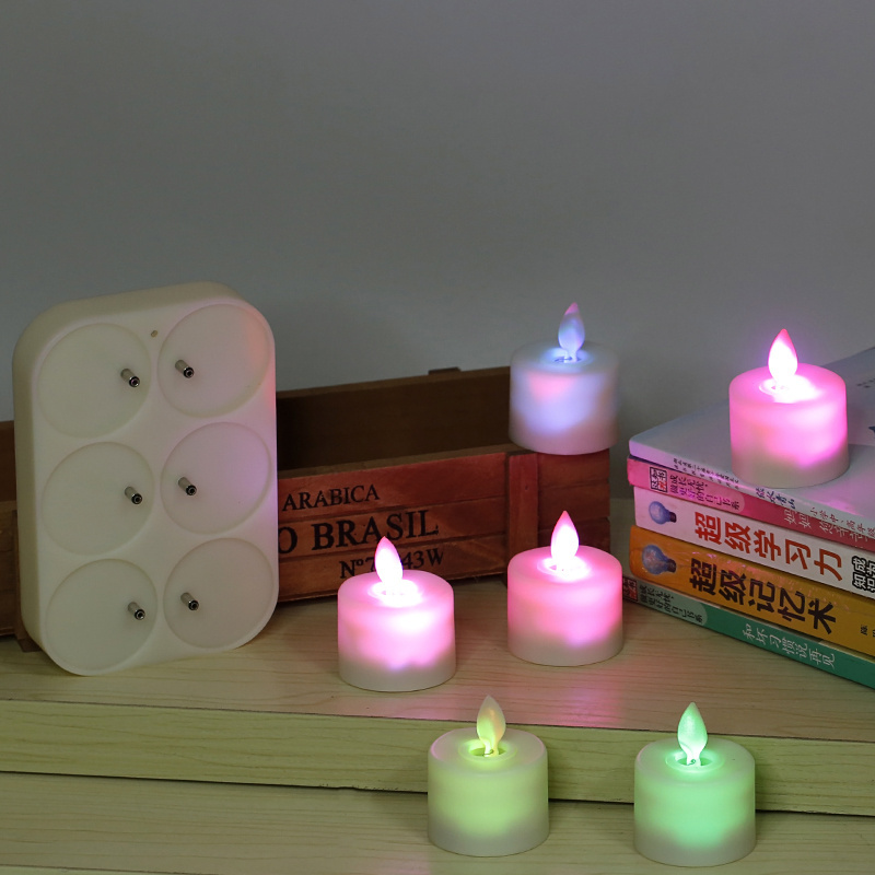 Charging Rechargeable Flameless Led Tealight Candles with timing and remote control