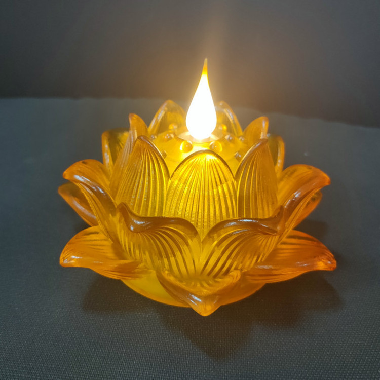 Battery Flameless Flower Candle led lotus candle swing flickering electronic candles light