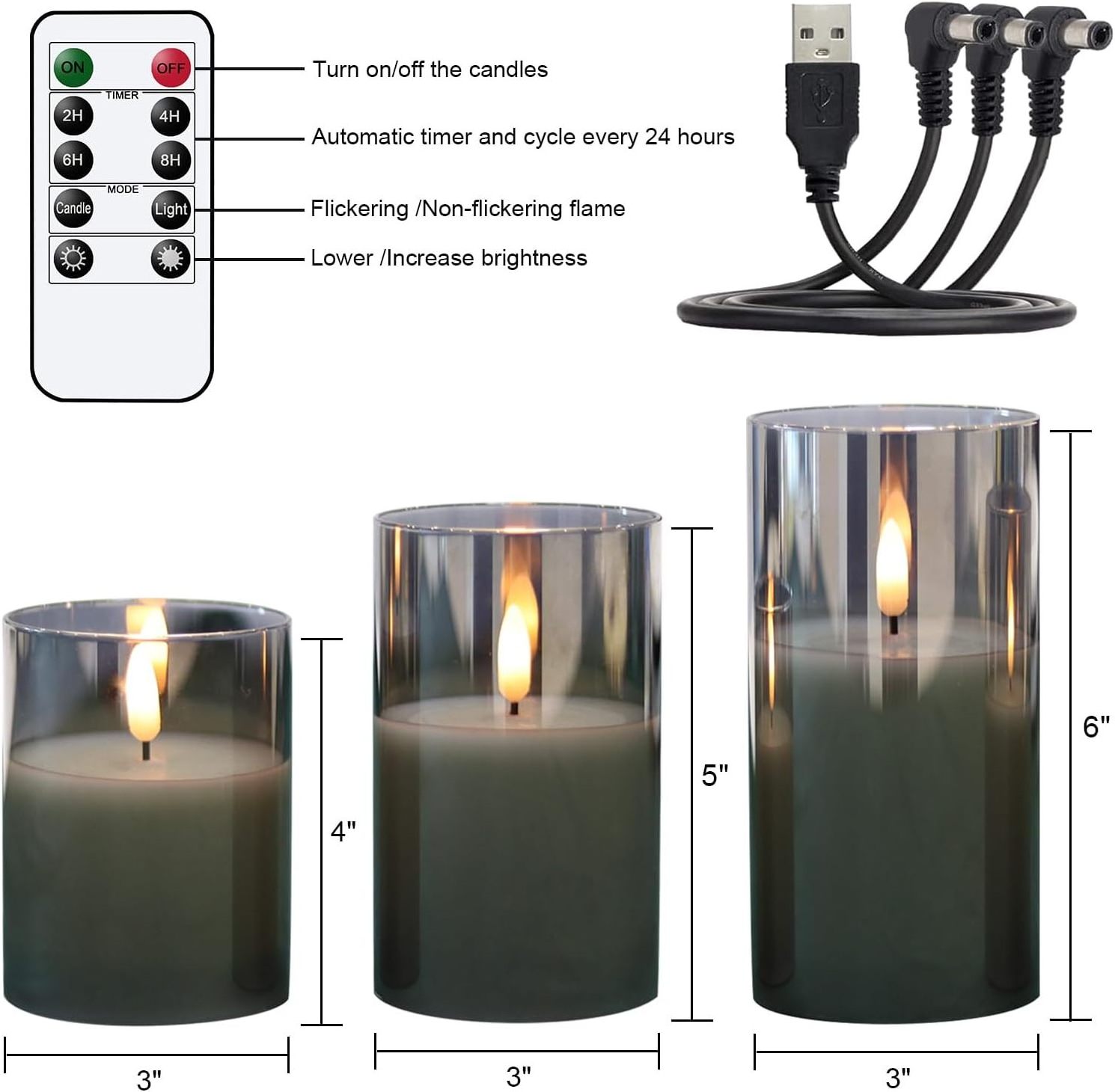 Real Wax Electric Light Remote Control LED Candle Fake Bougie Kerzen Pillar Velas rechargeable led candles flameless flickering