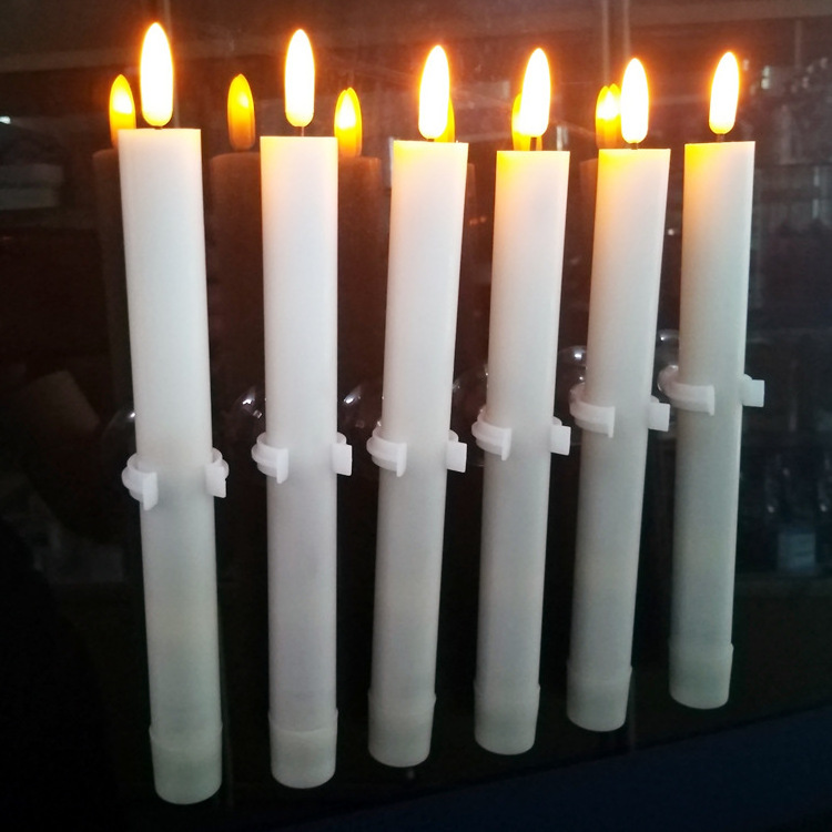 flameless taper led candles with moving flame window light flickering 3d electronic candles with remote control