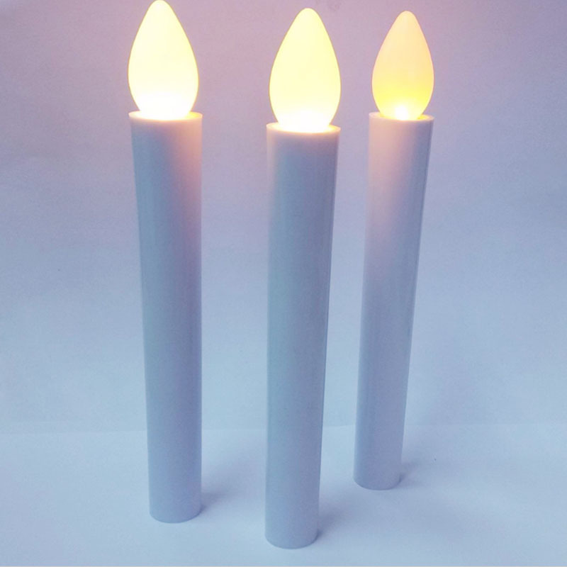 Church Decoration warm light Flicker Flameless LED Taper Candles Stick