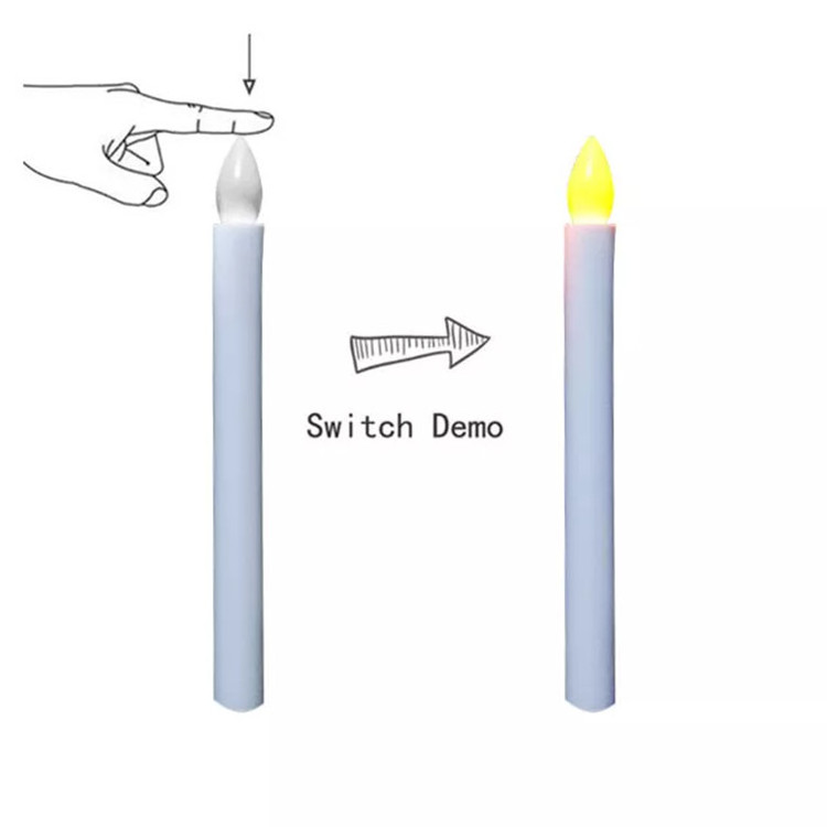 Church Decoration warm light Flicker Flameless LED Taper Candles Stick