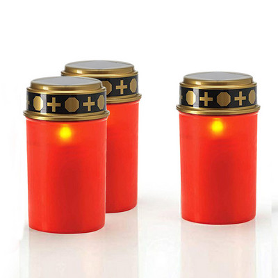 Waterproof Flameless memorial candles Solar electronic led candle grave light for cemetery