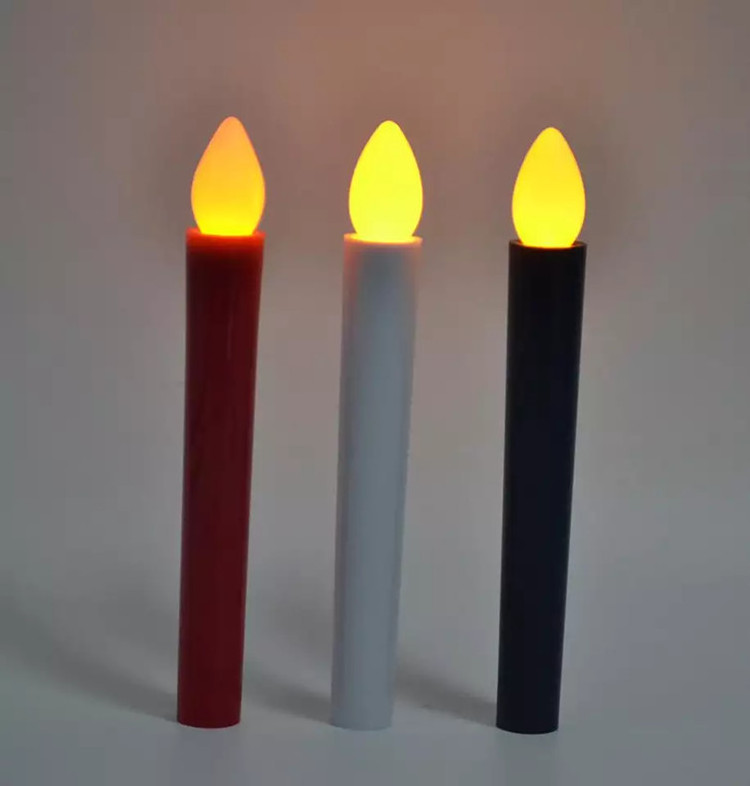 Church Decoration warm light Flicker Flameless LED Taper Candles Stick