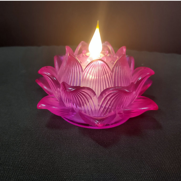 Battery Flameless Flower Candle led lotus candle swing flickering electronic candles light