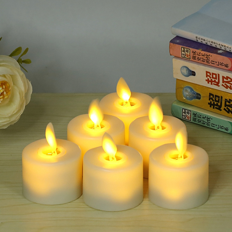 flameless and flickering rechargeable led tea light usb candle set with remote control RGB electronic candles