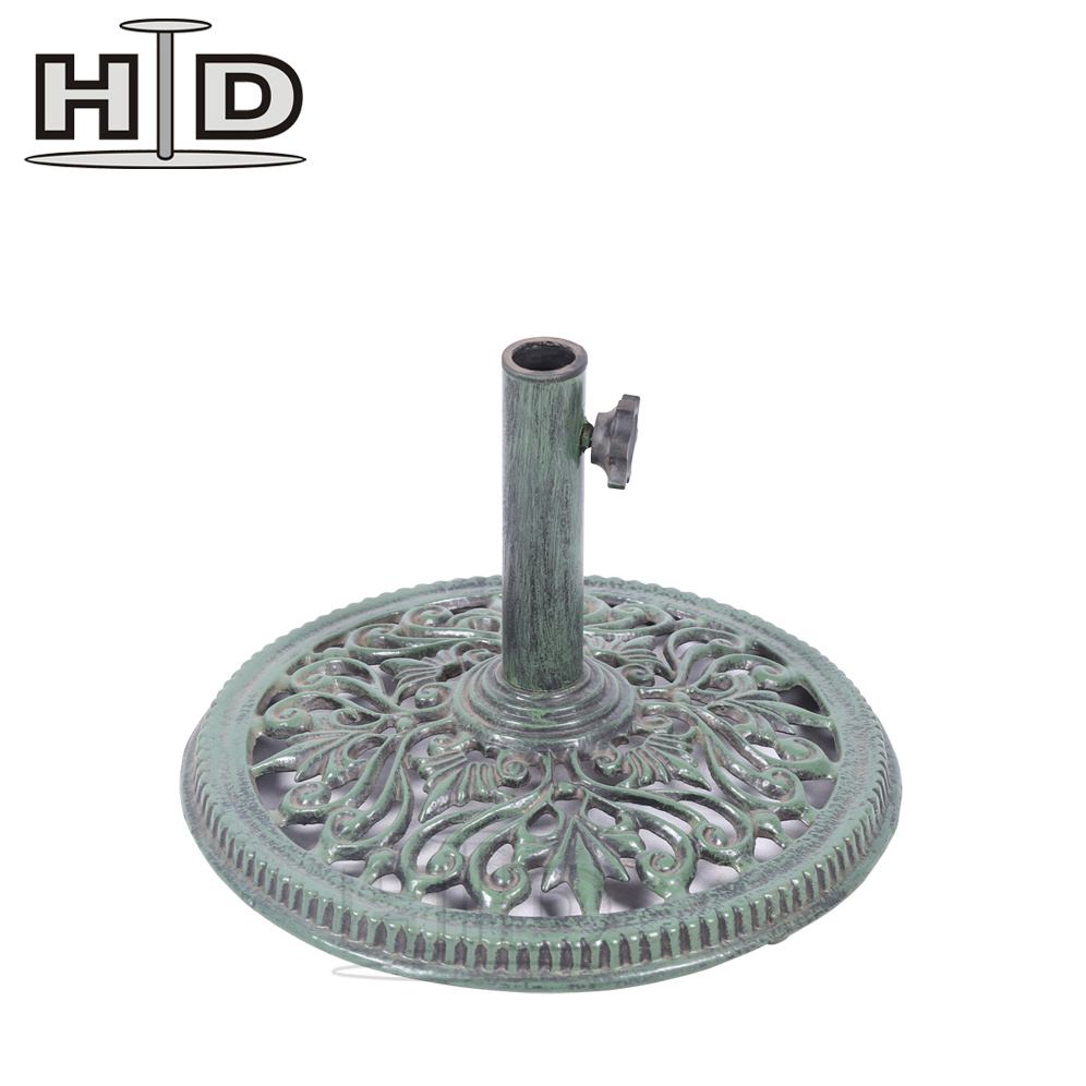 Outdoor antique heavy duty cast iron umbrella base