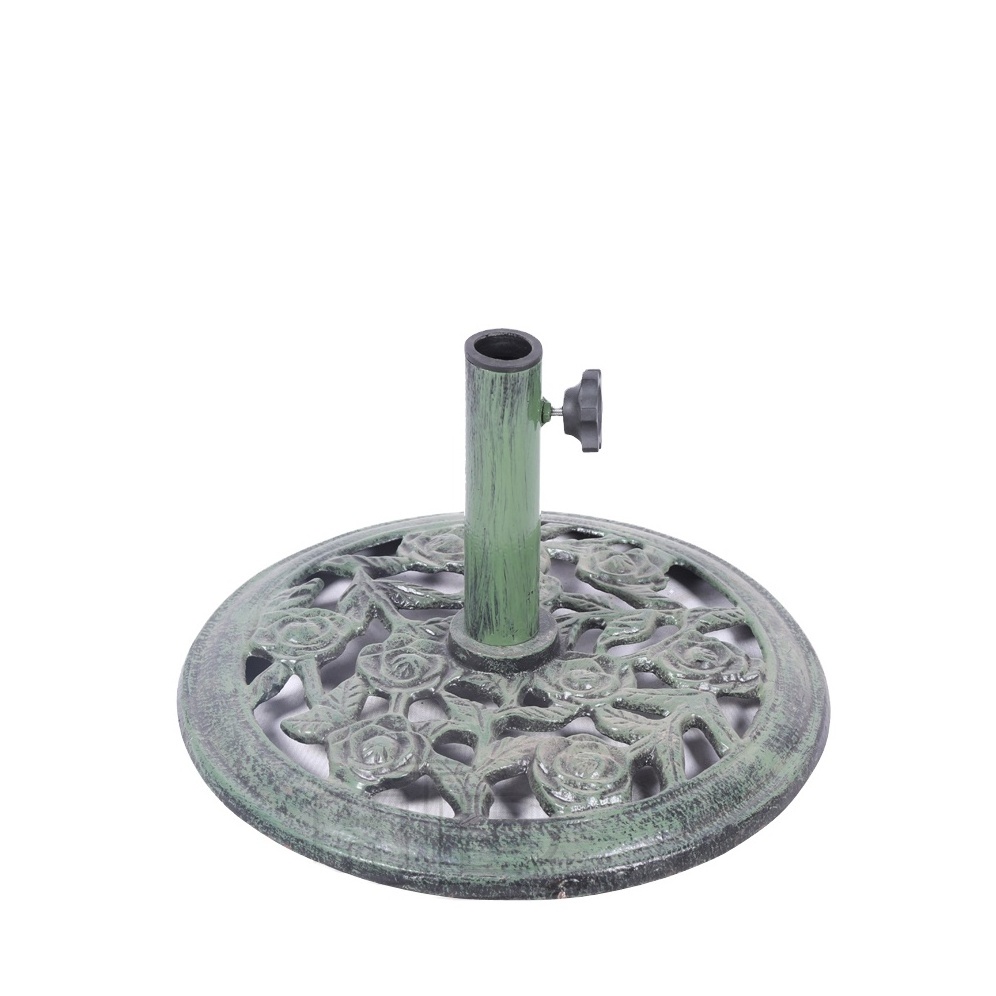 Outdoor antique heavy duty cast iron umbrella base