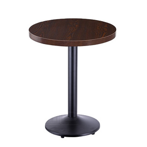 Industrial style laminated top round wooden top dining table