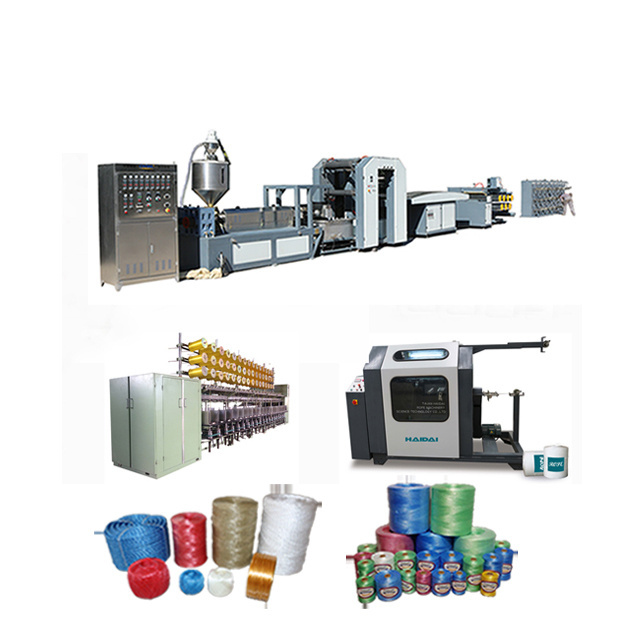 Grass binding use PP Polypropylene Fibrillated Yarn baler twine rope making machine plastic twine production machine