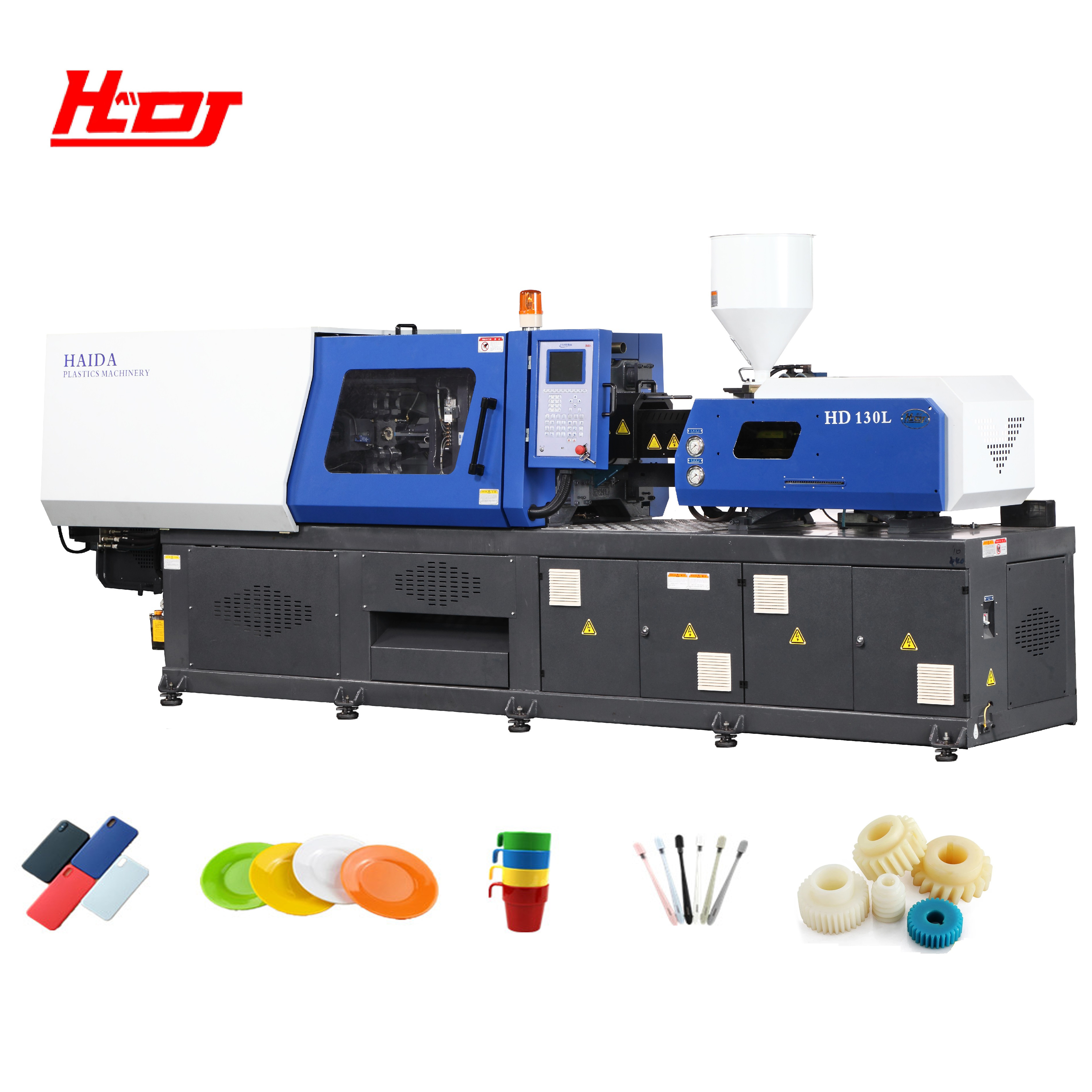 HAIDA HD130L 130 Ton Plastic cups Plastic bottle caps Ball pen cover Making Injection Molding Machine