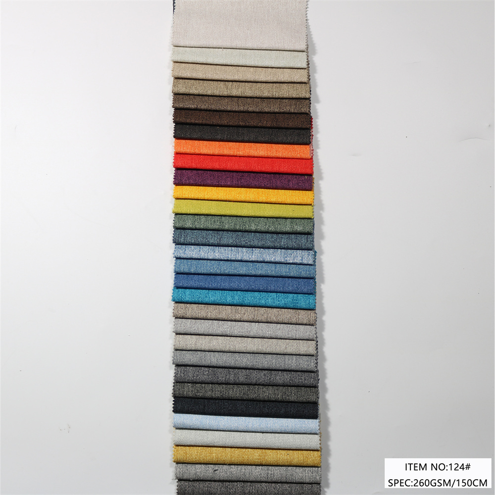 Factory wholesale custom wholesale cheap price linen sofa upholstery fabric polyester upholstery solid linen fabric